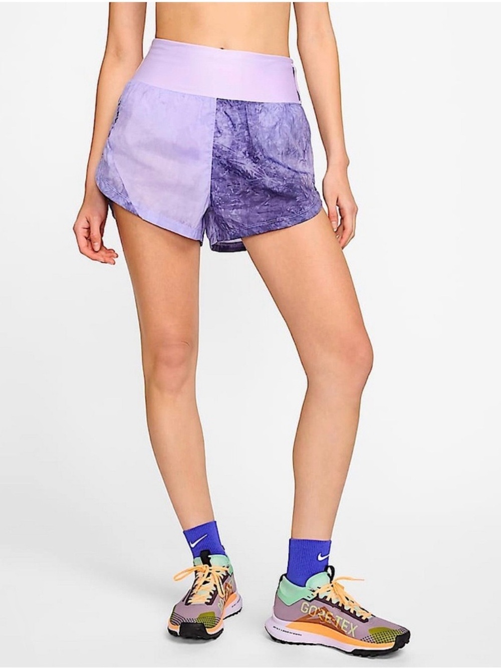 Nike Trail Women’s Loose Fit Repel Purple Ombré Running Shorts Large NWT